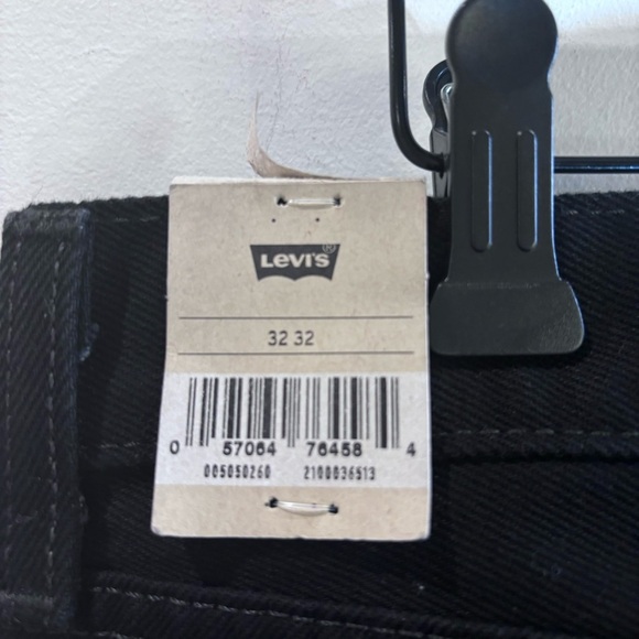 LEVI’S 505 Sz 32 x 32 Regular Jeans Black 100% Cotton NEW WITH TAGS - Picture 5 of 11